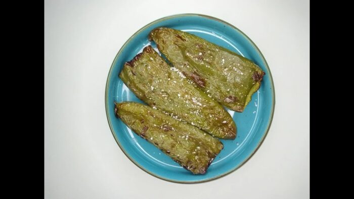 Pimientos verdes italianos en freidora de aire (receta en descrpición)