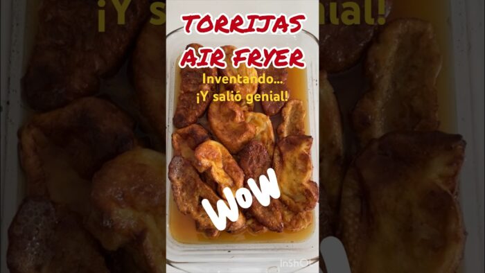 Probamos a cocinar unas torrijas con freidora de aire. Resultado sorprendente. #torrijas #airfryer