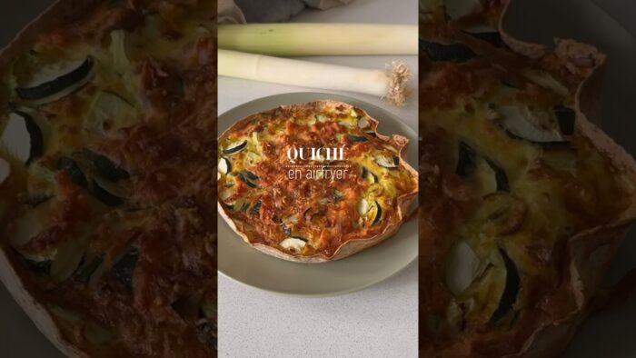 Quiché puerro y salmón en airfryer #quedeliciarecetas #receta #airfryer #quiche #recetasenairfryer