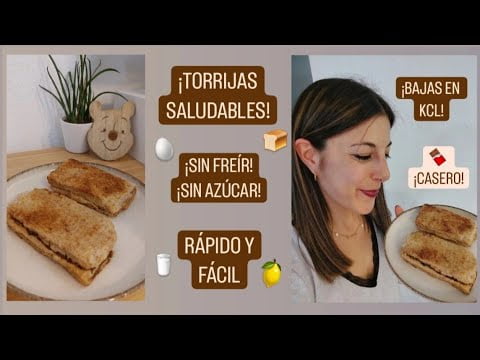 RECETA TORRIJAS SALUDABLES 🍞🥛Fácil y rápida!😋¡SIN FREÍR, SIN AZÚCAR, SIN GRASA!👩🍳Chocolate casero🍫
