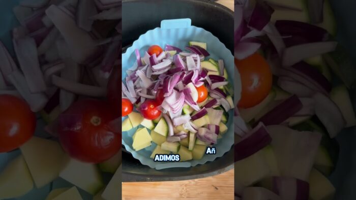 Receta Air fryer ! Garbanzos con verduras #recetas #food #airfryer