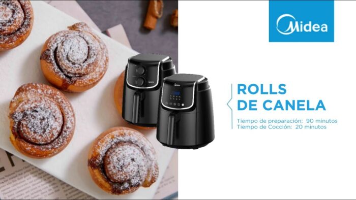 Receta Midea Freidora sin aceite – N°4: Rolls de Canela