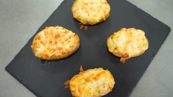 Receta – Patatas rellenas y gratinadas en freidora de aire Cosori