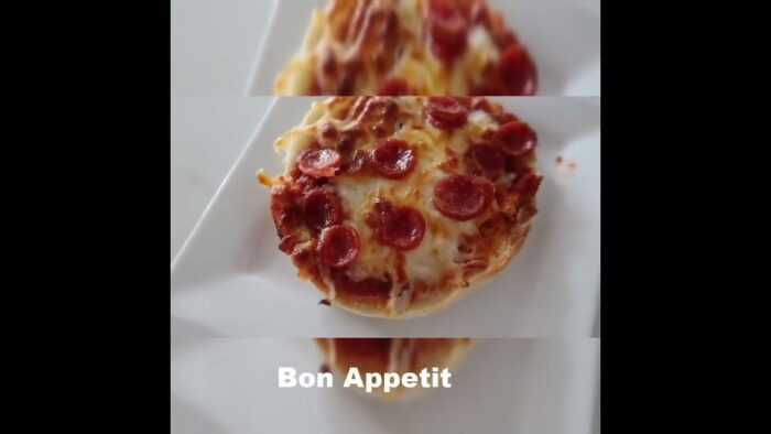 Recetas Freidora de aire  MINI PIZZAS en Muffins Ingleses Pizzas Recetas faciles Airfyer. #short