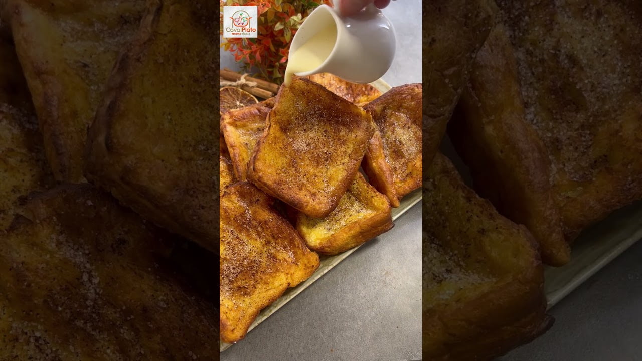 TORRIJAS con PAN BRIOCHE en FREIDORA DE AIRE, postre de Semana Santa 
