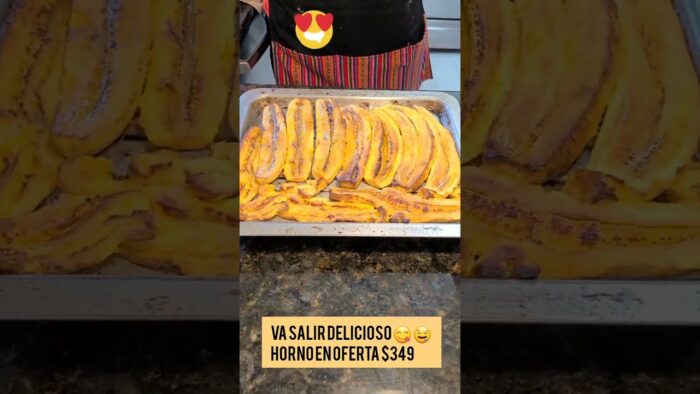 plátanos al horno 🔥 super rico 😋 🤤 usándo freidora de aire #princesshouse #utensiliosdecocina
