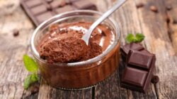 Receta de pudding de chocolate con lichi