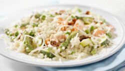 Risotto de cangrejo con espárragos trigueros