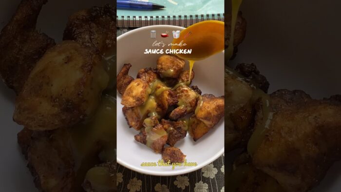 sauce chicken 👩🏻‍🍳🍗🥡🥢 soy sauce, schezwan, chilli, hot sauce, air fryer #recipe #shorts