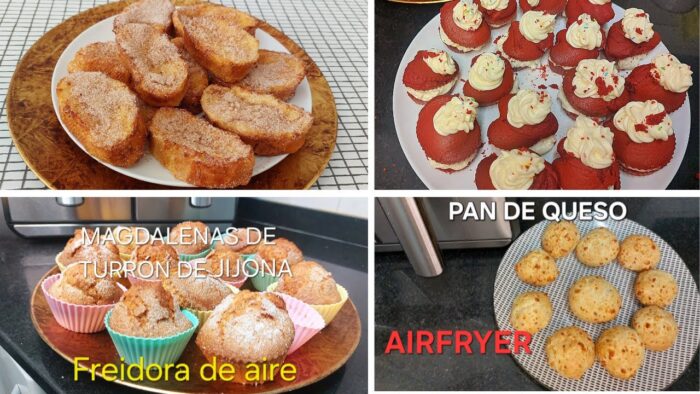 4 RECETAS EN FREIDORA DE AIRE, Fáciles y Rápidas