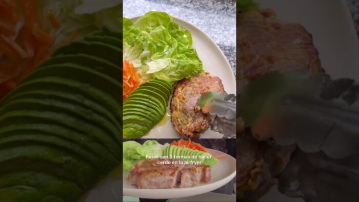 Aquí hay tres formas de preparar carne de cerdo en la freidora.
