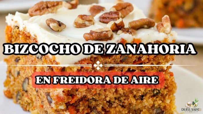 BIZCOCHO DE ZANAHORIA en FREIDORA DE AIRE/ RECETA SALUDABLE EN AIRFRYER
