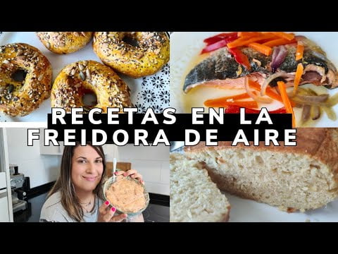 🥯Bagels, trucha con jamón, nuggets caseros y bizcocho en la Freidora de aire 😋 | Cosori Dual Blaze