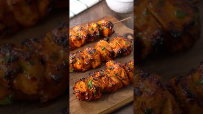 Brochetas de Pollo en AirFryer. #receta #airfryer #pollo