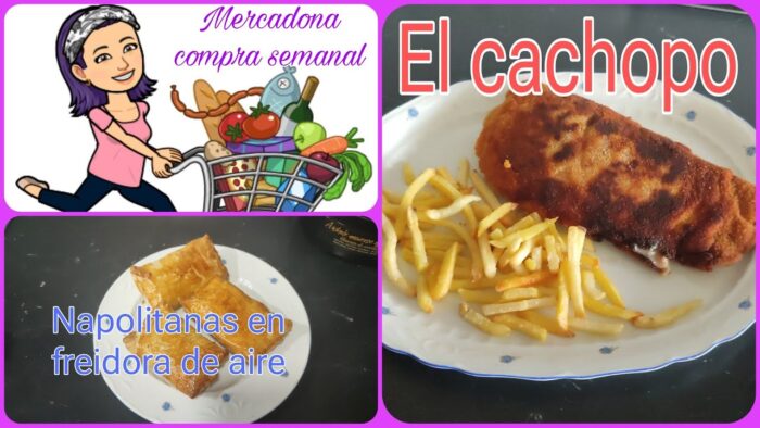 Compra Mercadona// El cachopo//Napolitana de jamón y queso en freidora de aire