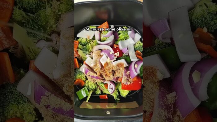 Costco recipe for air fryer chicken and veggies#costcorecipe #costcochicken #costcothighs
