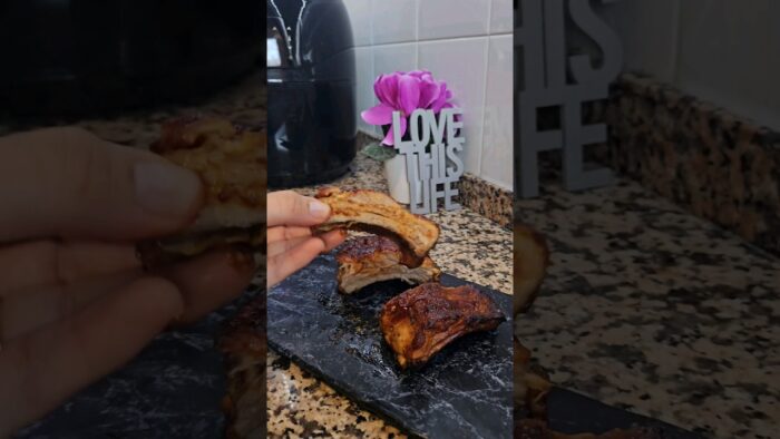 Costillas BBQ en #Airfryer / Freidora de Aire de Aire en 35 minutos, deliciosas y fáciles de hacer!