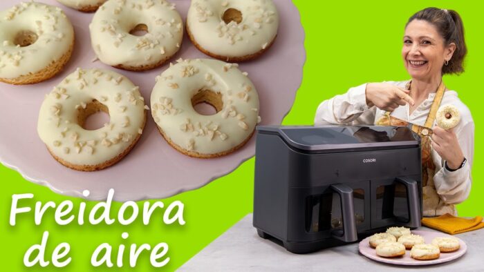 ✅ DONUTS de Limón🍋❤️🍩SALUDABLES en #freidoradeaire #cosori / Repostería sana y saludable