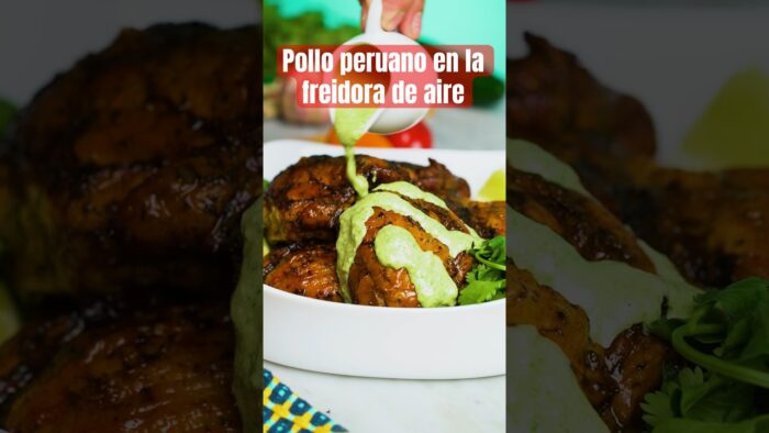 Delicioso pollo peruano en la freidora de aire #recetas #pollo #airfryer #shorts