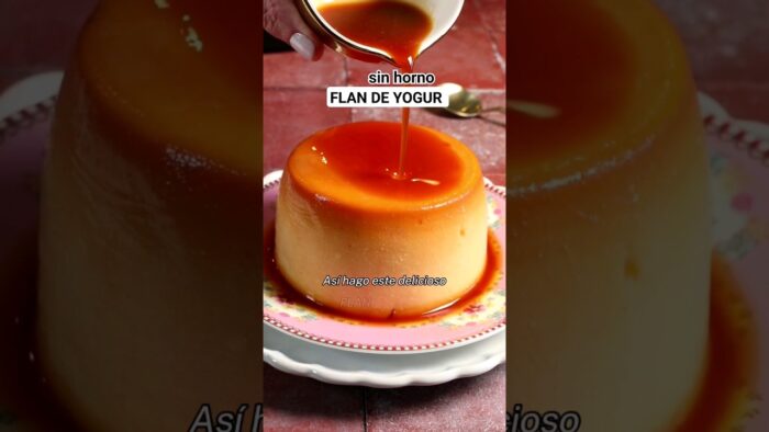 FLAN DE YOGUR SIN HORNO CON FREIDORA DE AIRE #flancasero #yogur #freidoradeaire