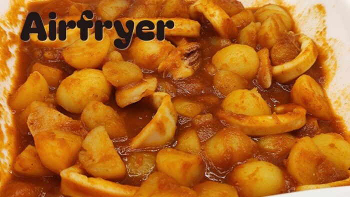 GUISO DE CALAMARES CON PATATAS EN FREIDORA DE AIRE 🥔🦑