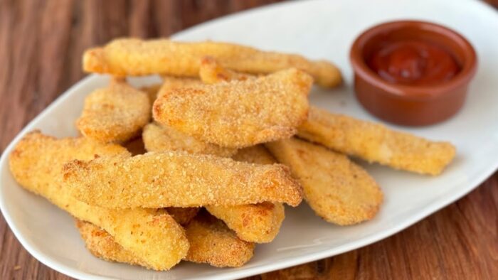 Goujons de pollo en freidora de aire