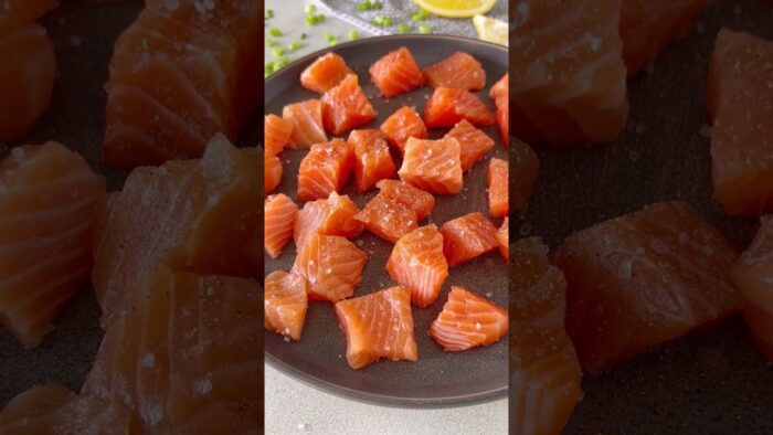 Honey garlic Air Fryer Salmon Bites | The Recipe Critic