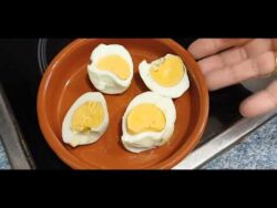 Huevos duros en freidora de aire