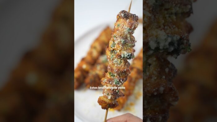 La MEJOR receta de POLLO #pollo #recetasairfryer #recetassaludables #recetafacil #brochetas