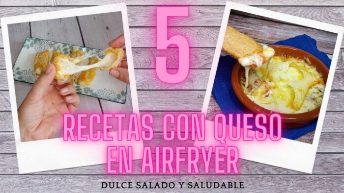 Las 5️⃣ MEJORES RECETAS con QUESO en ( FREIDORA DE AIRE )🧀
