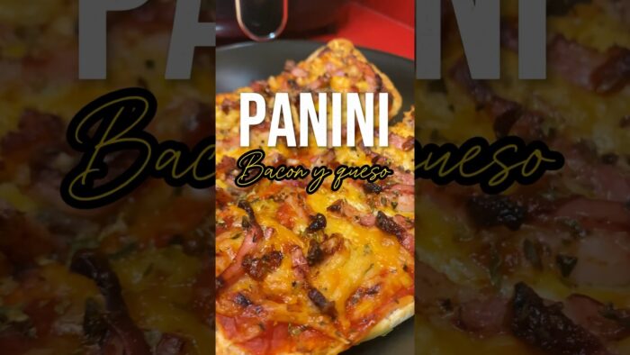 Panini de bacon y queso en #airfryer #receta #freidoradeaire #recetarapida #recetasfaciles #freidora