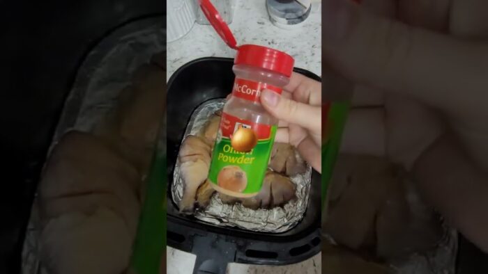 Piernas de pollo en la freidora de aire