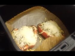 Pimientos rellenos gratinados en freidora de aire