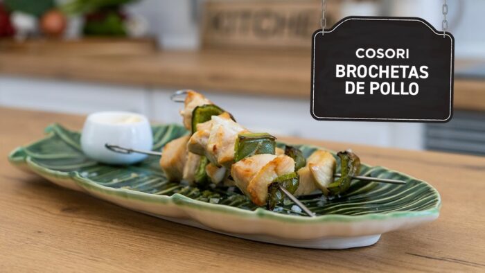 Receta de brochetas de pollo en freidora de aire Cosori. ¡Deliciosas!