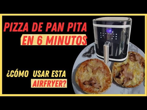 ✅💞Recetas airfryer ¿cómo usar freidora de aire? Receta PIZZA de Pan PITA ¡¡riiquisimas!!