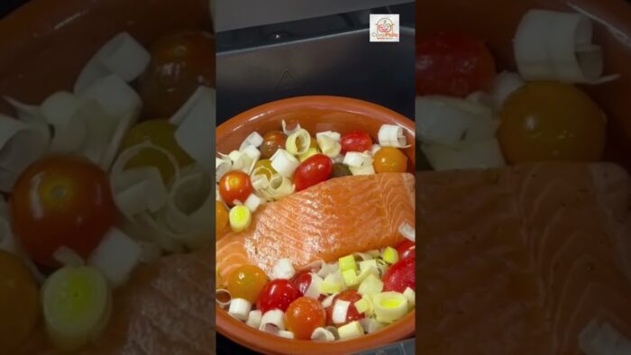 SALMÓN CON VERDURAS en FREIDORA DE AIRE, ¡¡resultado delicioso!! #airfryer #recetassaludables