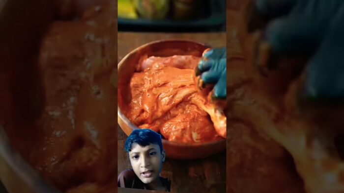 Tandoori Chicken making in air fryer #food #foodie #recipe #chicken #cooking #asmr