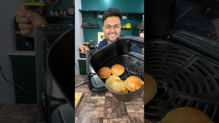 Zero % Oil Puri || Non Fried Puri in Libra Applicance Air fryer #recipe #foodieankit