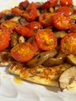 Pizza Keto con toppings
