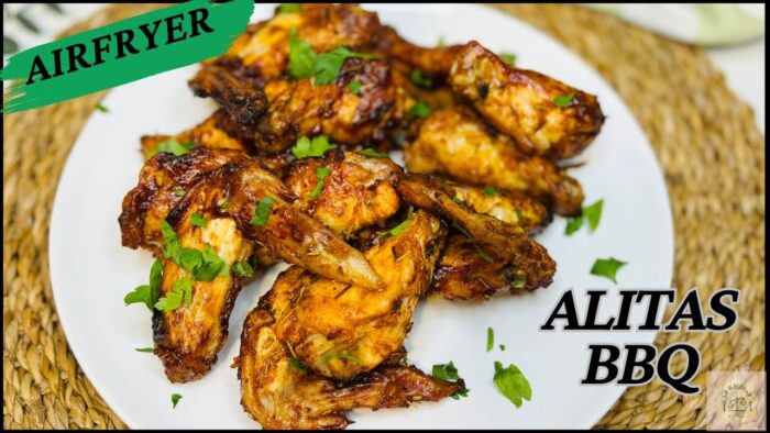 ALITAS BARBACOA EN FREIDORA DE AIRE! SIN NADA DE ACEITE Listas en 20 minutos