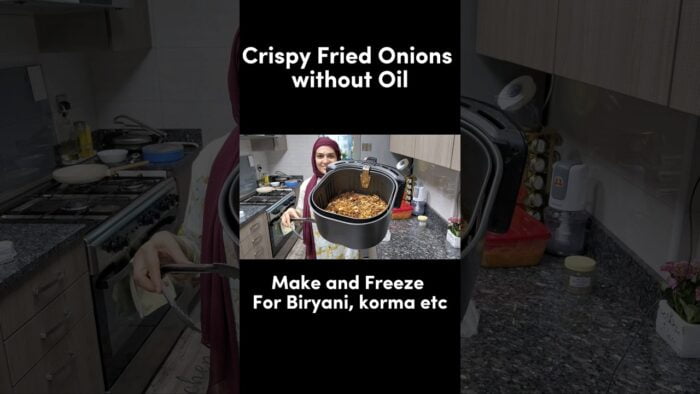 Air Fryer Crispy Fried Onions for Biryani | Birista recipe #airfryerrecipes #shorts
