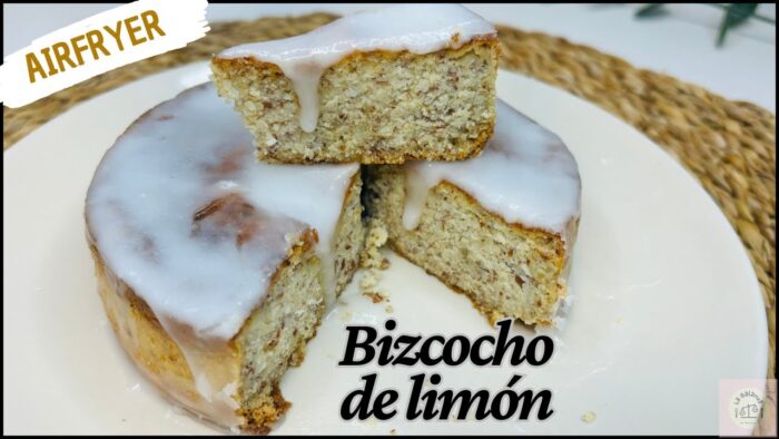 BIZCOCHO DE LIMÓN Y ALMENDRAS EN FREIDORA DE AIRE!! – SIN HARINAS!!-  Día #4