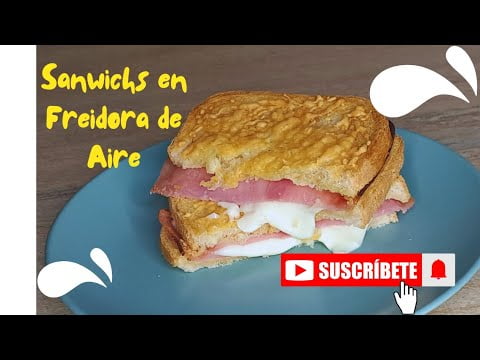COMO HACER SANWICHS EN FREIDORA DE AIRE (CENA RAPIDÍSIMA)#recetas #suscribete #freidoradeaire