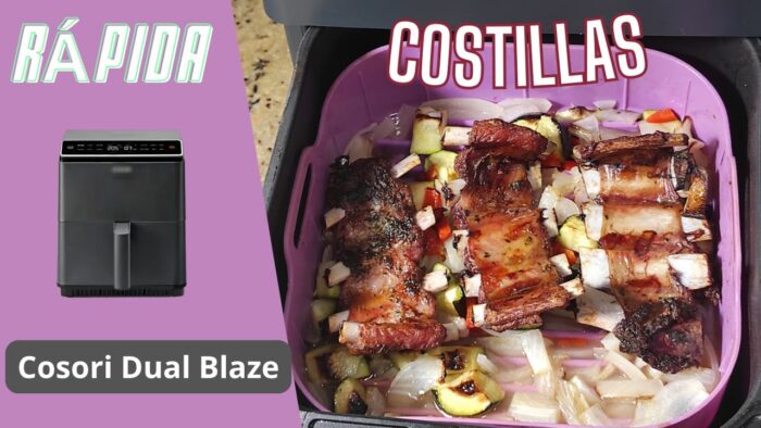 Costillas en freidora de aire Cosori Dual Blaze