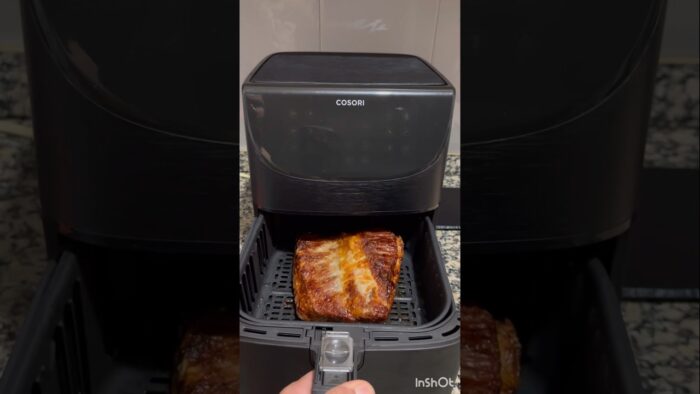 Crujiente Panceta de 🐖 Cerdo,así Queda en una Freidora de Aíre