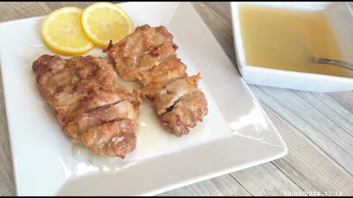 EN FREIDORA DE AIRE O EN SARTÉN (FILETES DE POLLO CON SALSA DE LIMÓN)