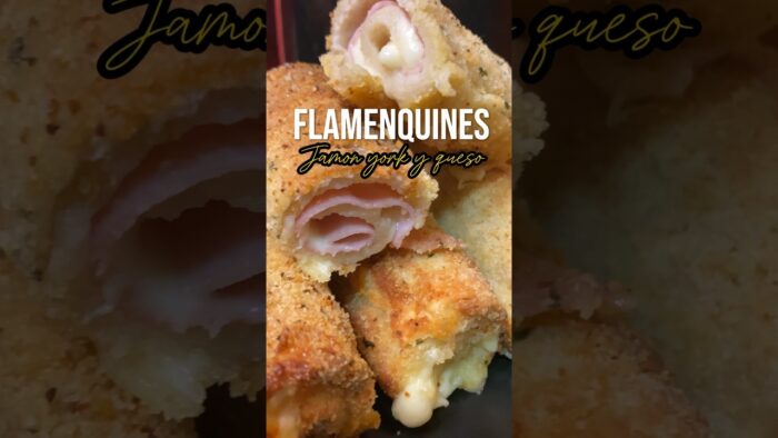 Flamenquines de jamon york y queso en #airfryer #freidoradeaire #receta #recetarapida #recetafacil