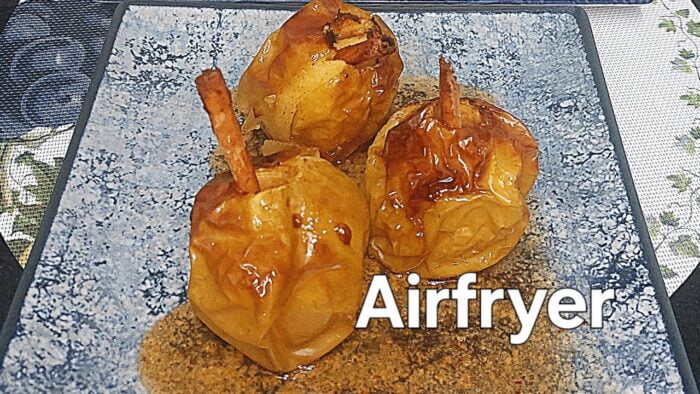 MANZANAS ASADAS🍎 quedan súper RICAS en FREIDORA DE AIRE, AIRFRYER 😋