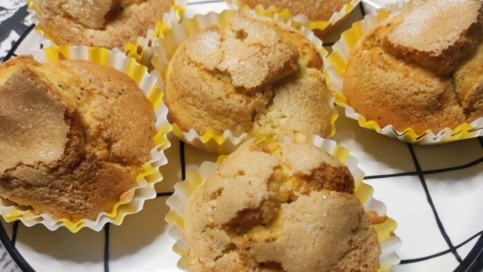 Magdalenas de Aove y semillas de Amapola, Sin gluten, en freidora de aire!!! #cosori #glutenfree