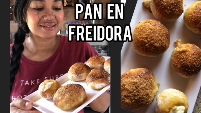 Pan en minutos rellenos de queso y arequipe en freidora de aire